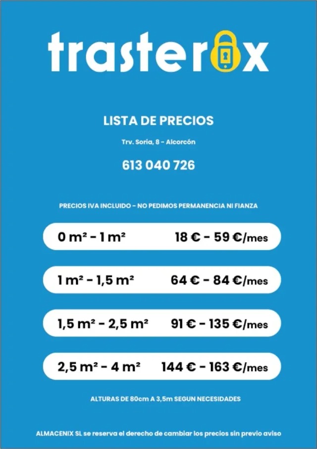 TRASTEROX - Trastero en Alcorcón