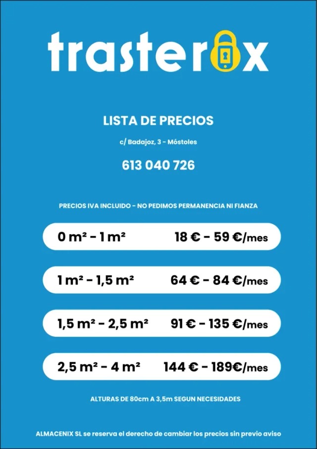 TRASTEROX - Trastero en Móstoles